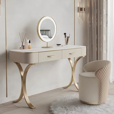 51.18"Luxury Cream-Style Solid Wood Vanity Set | Wayfair North America