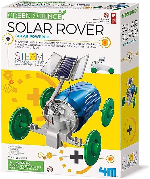 4M Toysmith, Green Science Solar Rover, DIY STEAM Powered Kids Science Kit, Boys & Girls Ages 5+ | Amazon (US)
