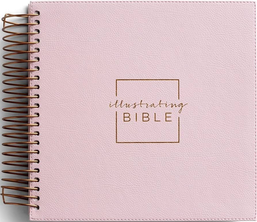 Illustrating Bible NIV - Spiral Bound Bible Journal, Pink (8 Point Font) | Amazon (US)