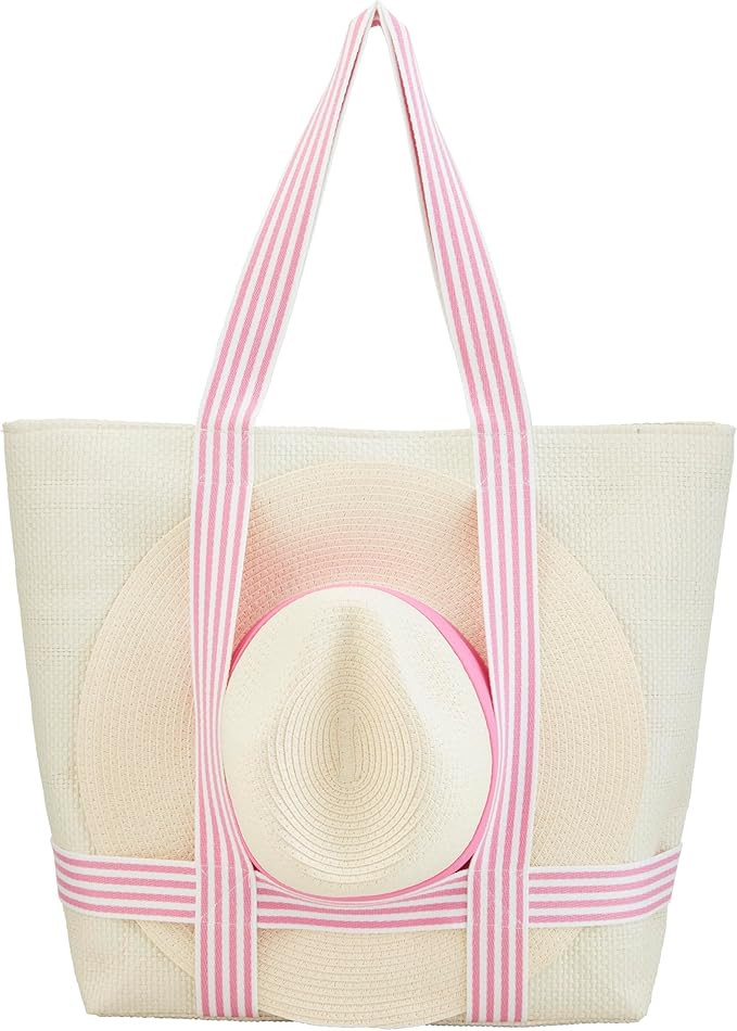 Mud Pie Women's Hat and Tote Gift Set | Amazon (US)