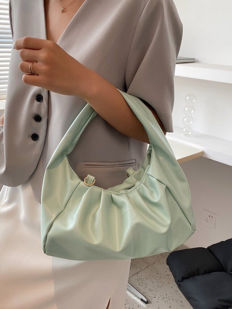 Minimalist Ruched Design Shoulder Bag | SHEIN