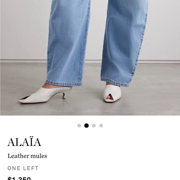 New ALAÏA White Leather Mules | Poshmark