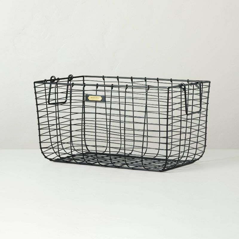 Wire Storage Basket Black - Hearth & Hand™ with Magnolia | Target