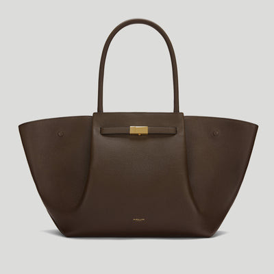 DeMellier The New York in Mocha Small Grain Leather Shoulder bag | DeMellier