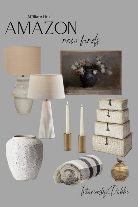 Amazon Decor
Table lamps, framed art, stacking boxes, vases, Amazon favorites, accessories, budget friendly, neutral decor, transitional decor, home decor, home finds #amazonhome #founditonamazon#LTKHoliday 

Follow my shop @InteriorsbyDebbi on the @shop.LTK app to shop this post and get my exclusive app-only content!

#liketkit 
@shop.ltk
https://liketk.it/4kePz

Follow my shop @InteriorsbyDebbi on the @shop.LTK app to shop this post and get my exclusive app-only content!

#liketkit #LTKhome 
@shop.ltk
https://liketk.it/4ylPY

Follow my shop @InteriorsbyDebbi on the @shop.LTK app to shop this post and get my exclusive app-only content!

#liketkit #LTKSeasonal
@shop.ltk
https://liketk.it/4Cr9M
