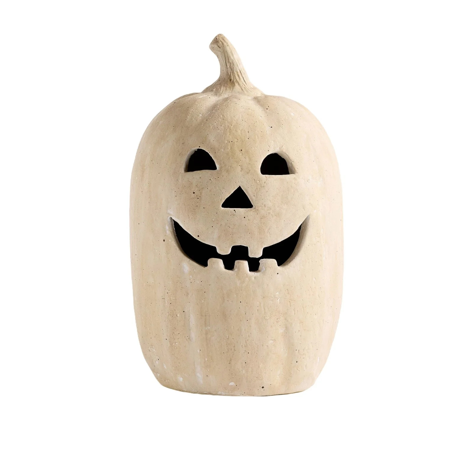 Hallowmas Hand-Carved Terracotta Jack-O'-Lantern, Artisanal Pumpkin Candle Holder for Gothic & Fa... | Walmart (US)