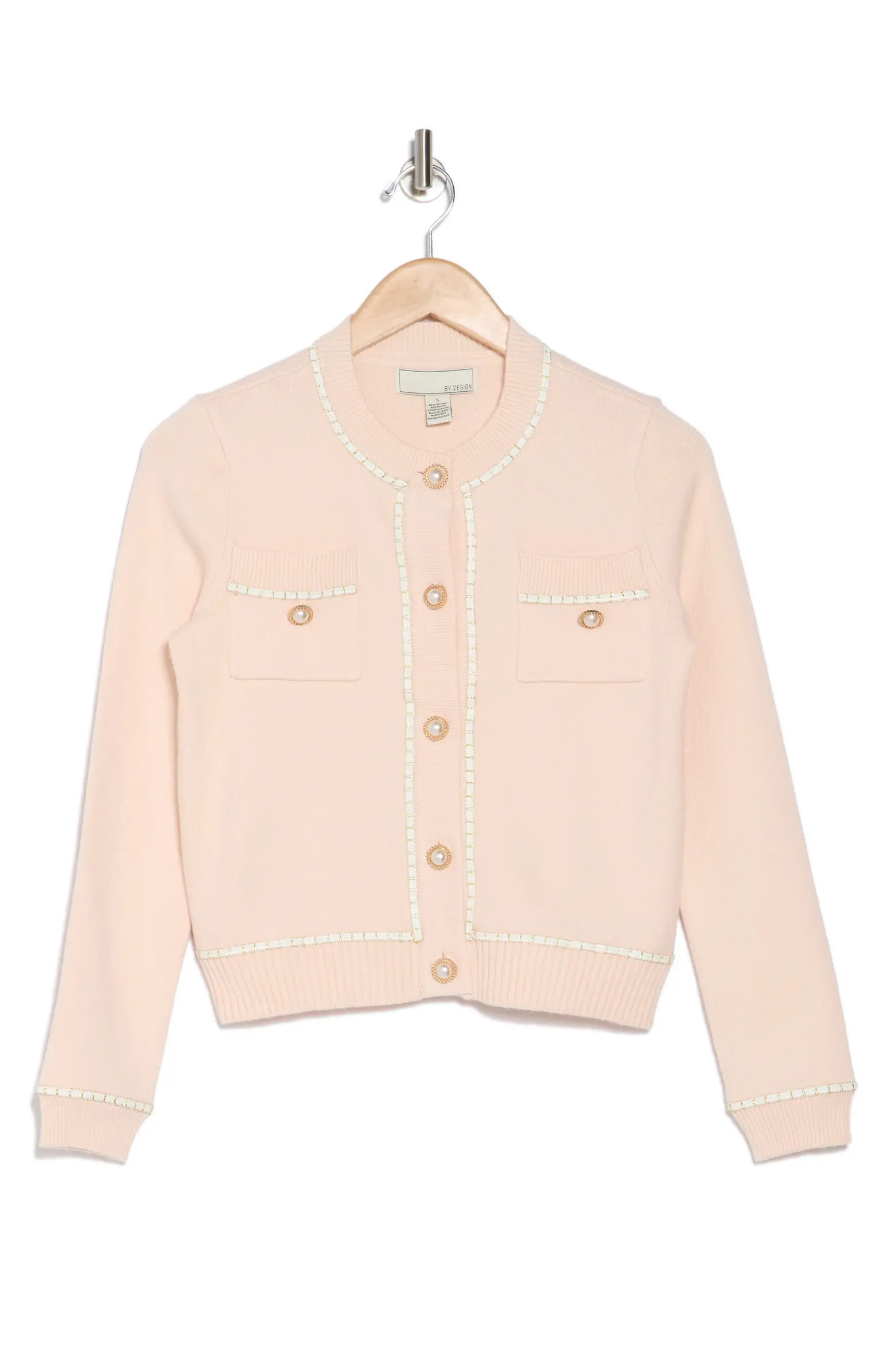 BY DESIGN Casey Faux Pearl Button Cardigan | Nordstromrack | Nordstrom Rack