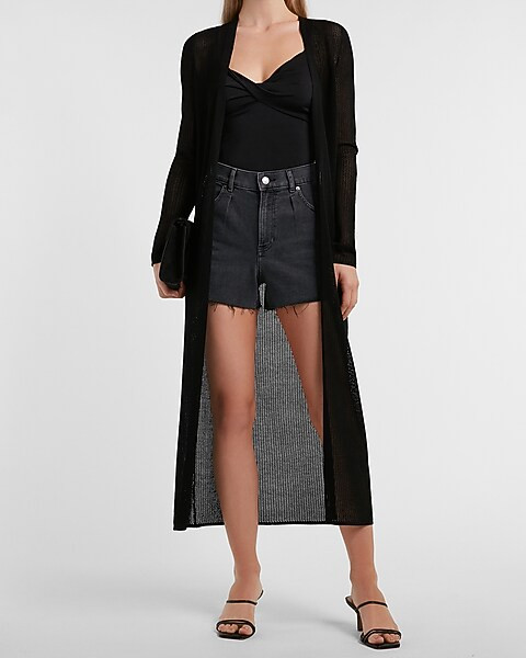 Long Open Stitch Duster Cardigan | Express