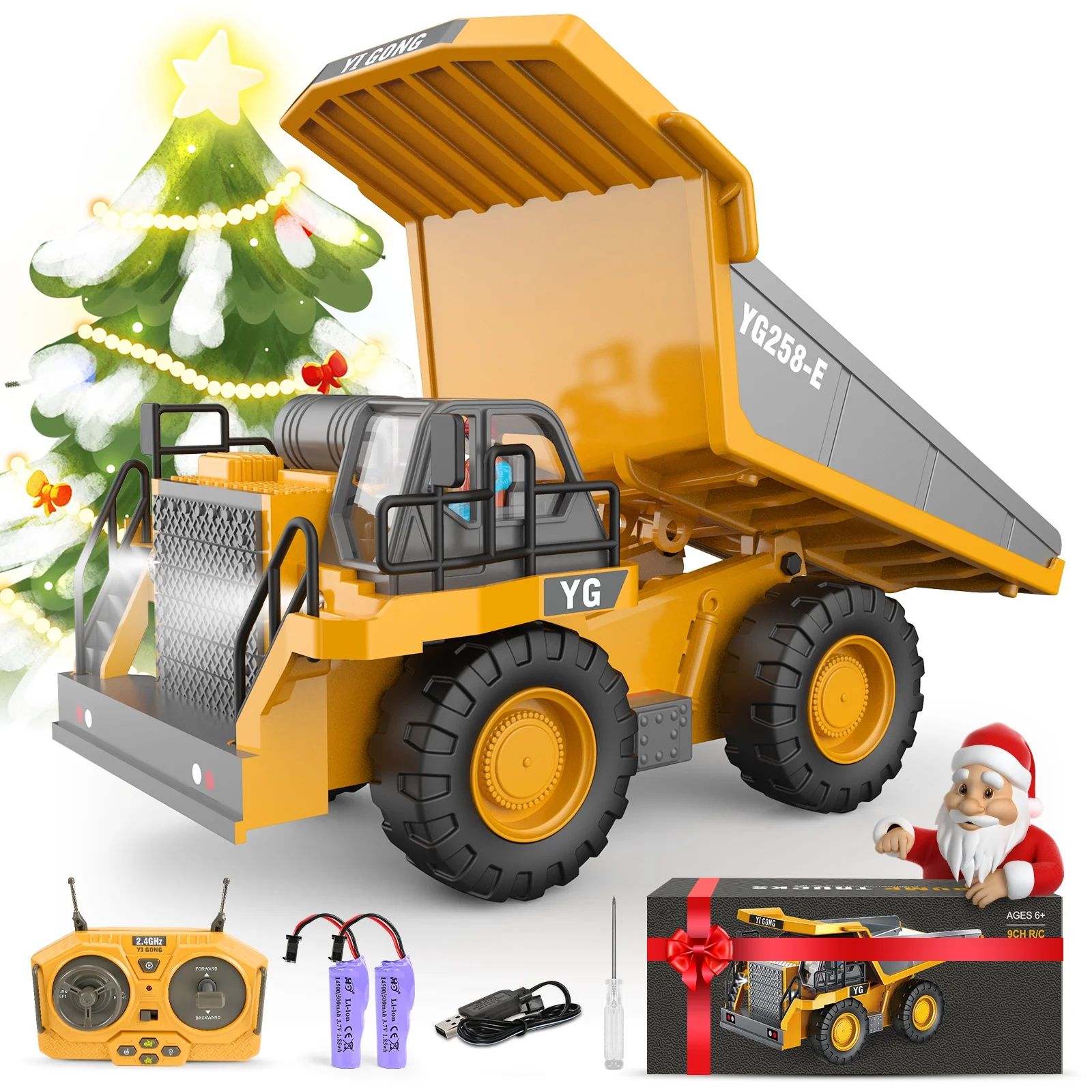 Remote Control Dump Truck,RC Truck Toy for Kids,9 Channel Construction Vehicles Toy,Gifts for Boy... | Walmart (US)