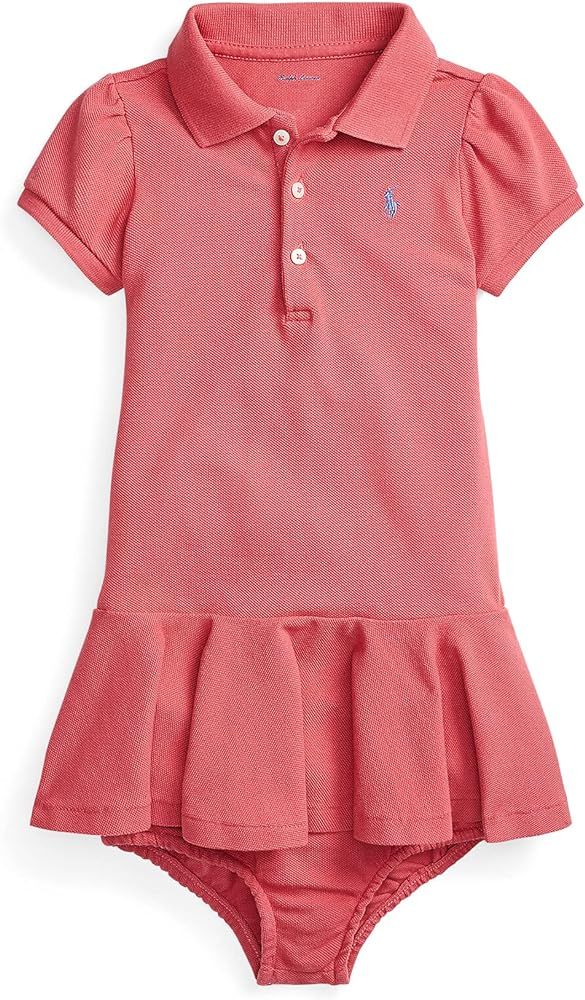 POLO RALPH LAUREN Baby Girl Mesh Polo Dress & Bloomer 2 Piece Set | Amazon (US)