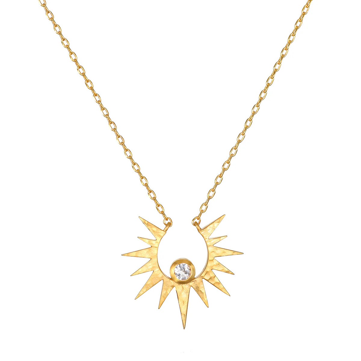 Unveiling Dreams White Topaz Starburst Necklace | Satya Jewelry