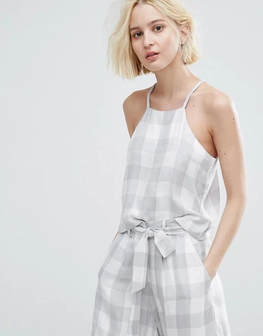 Native Youth Cami Crop Top In Large Gingham Co-Ord | ASOS US