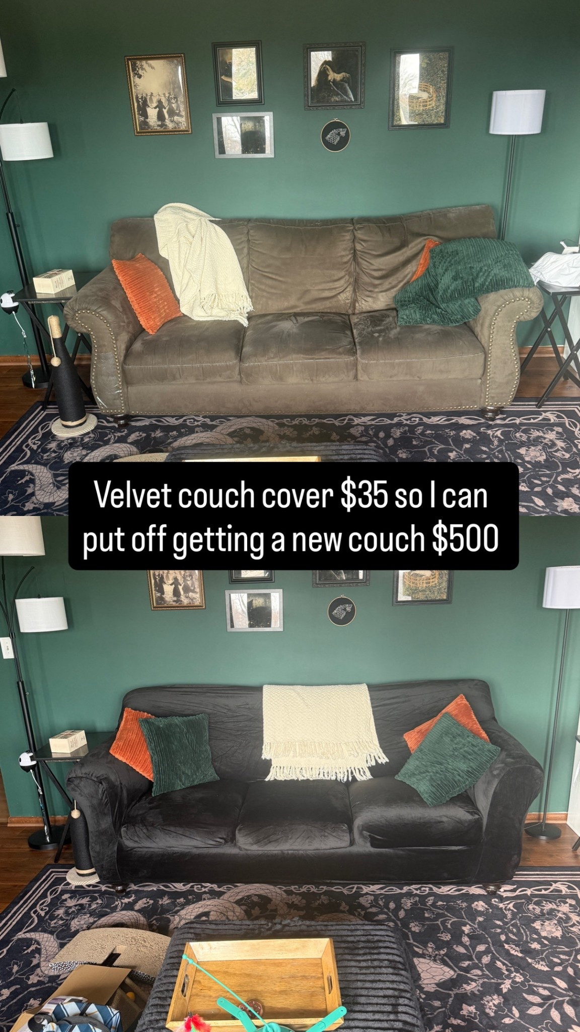 Home renovation on a budget…when you need a new colored sofa but it’s not quite in the budget:

#LTKHome