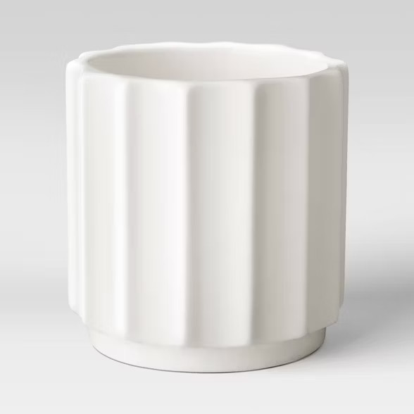 Outdoor Geared Stoneware Planter White - Project 62™ | Target
