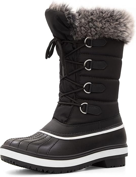 mysoft Women's Waterproof Winter Boots, Warm Insulated Snow Boots for Outdoor | Amazon (US)