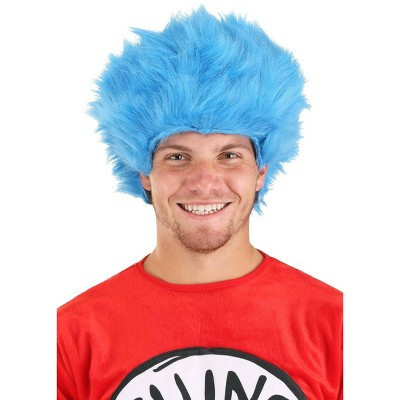 HalloweenCostumes.com One Size Fits Most   Dr. Seuss Thing 1 & Thing 2 Blue Fuzzy Costume Wig, Blue | Target