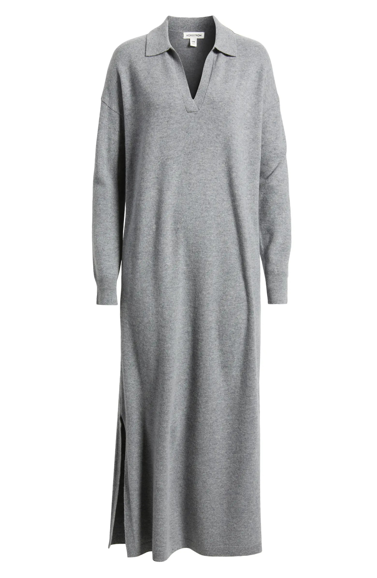Nordstrom Long Sleeve Polo Maxi Sweater Dress | Nordstrom | Nordstrom