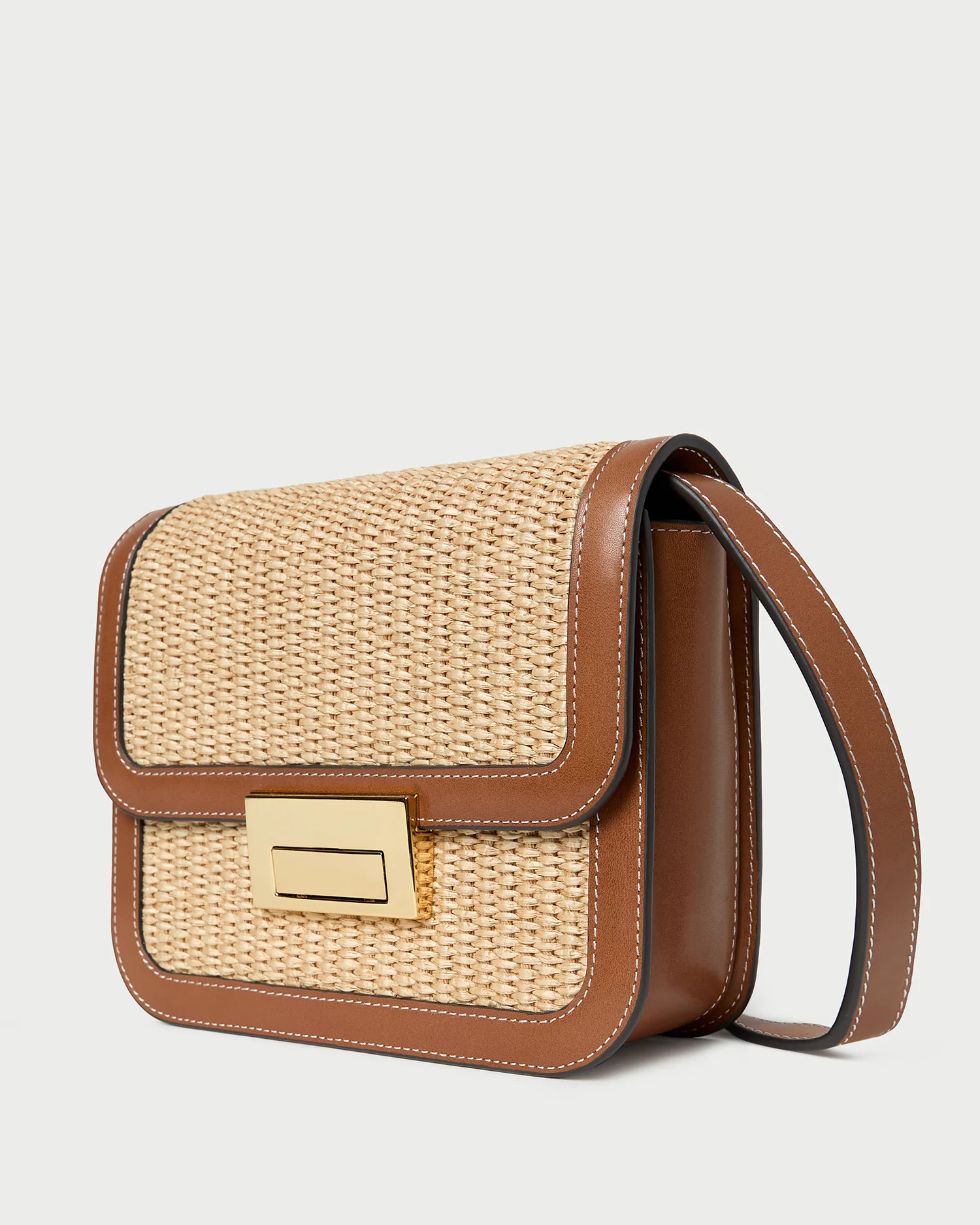 Desi Natural/Cacao Straw Crossbody | Loeffler Randall