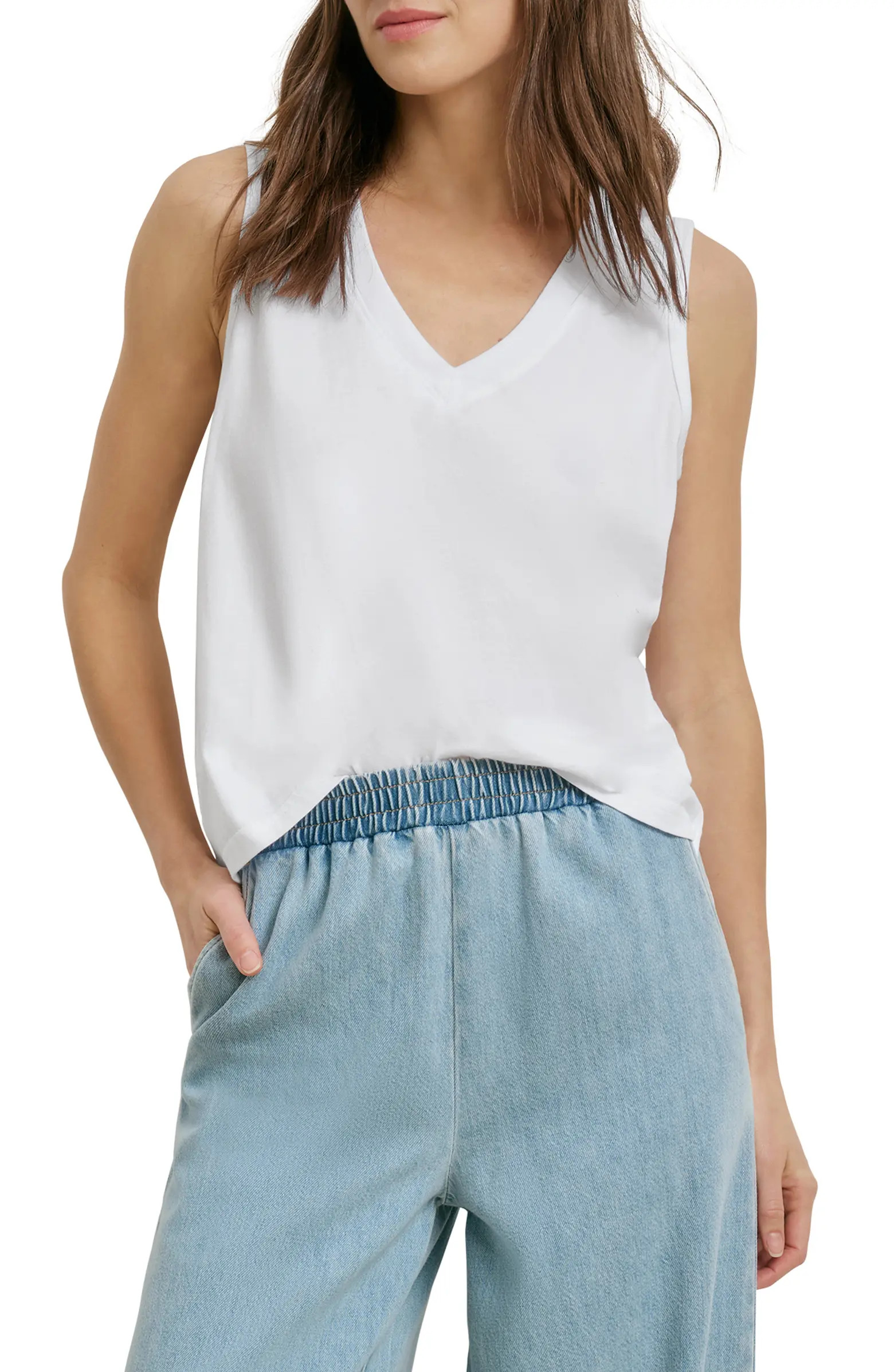 Favorite Daughter The Everyday Organic Cotton V-Neck Tank | Nordstrom | Nordstrom