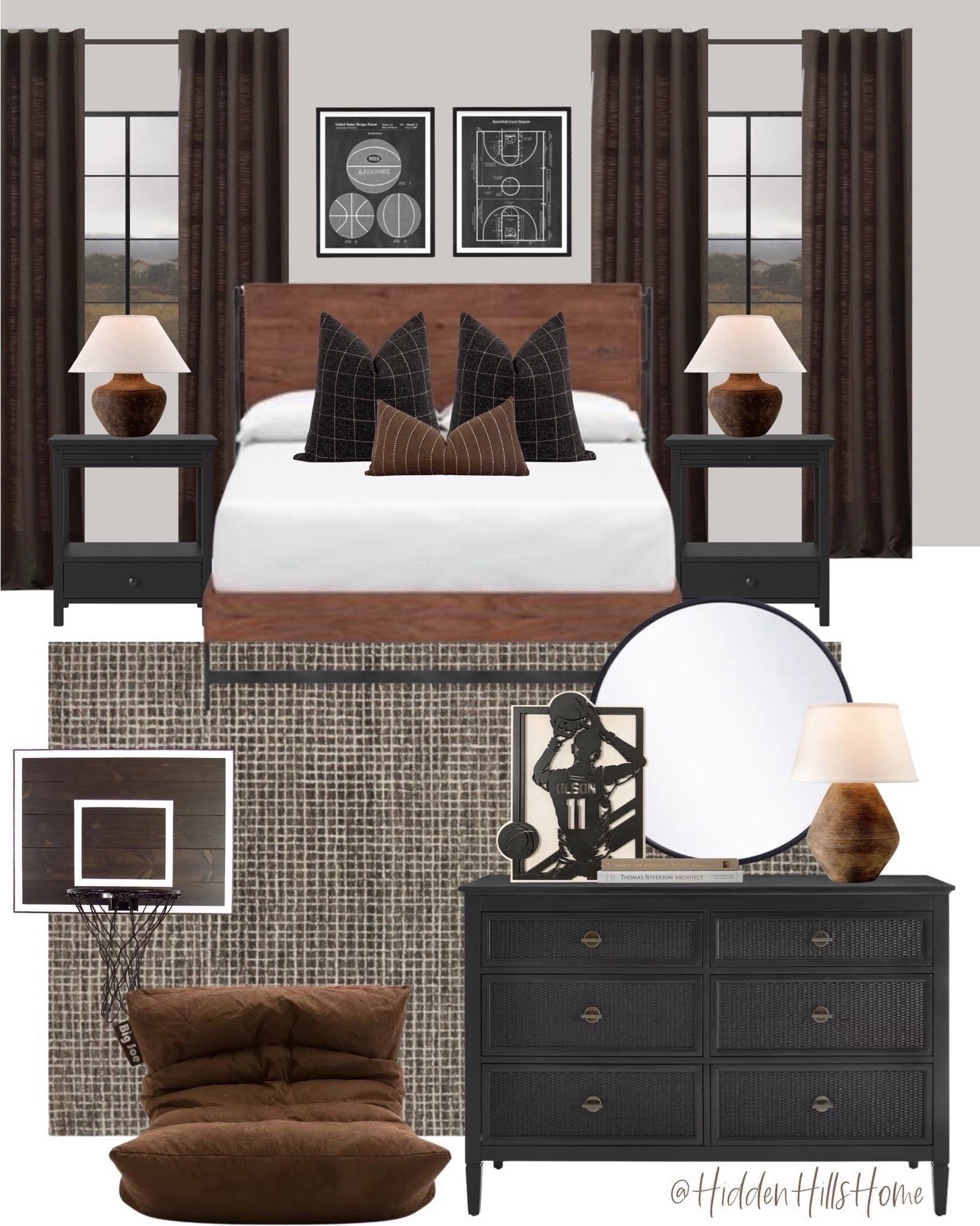 Teen boys bedroom mood board, boys bedroom design, teen bedroom decor, basketball bedroom mood board #sports #teen

#LTKHome #LTKSaleAlert #LTKKids