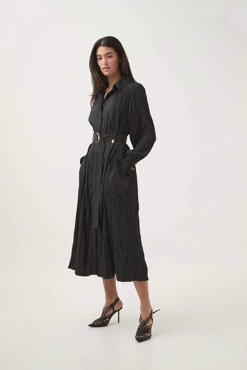 Bays Crushed Pleat Midi Dress | aje. (US, UK, Europe, ROW)