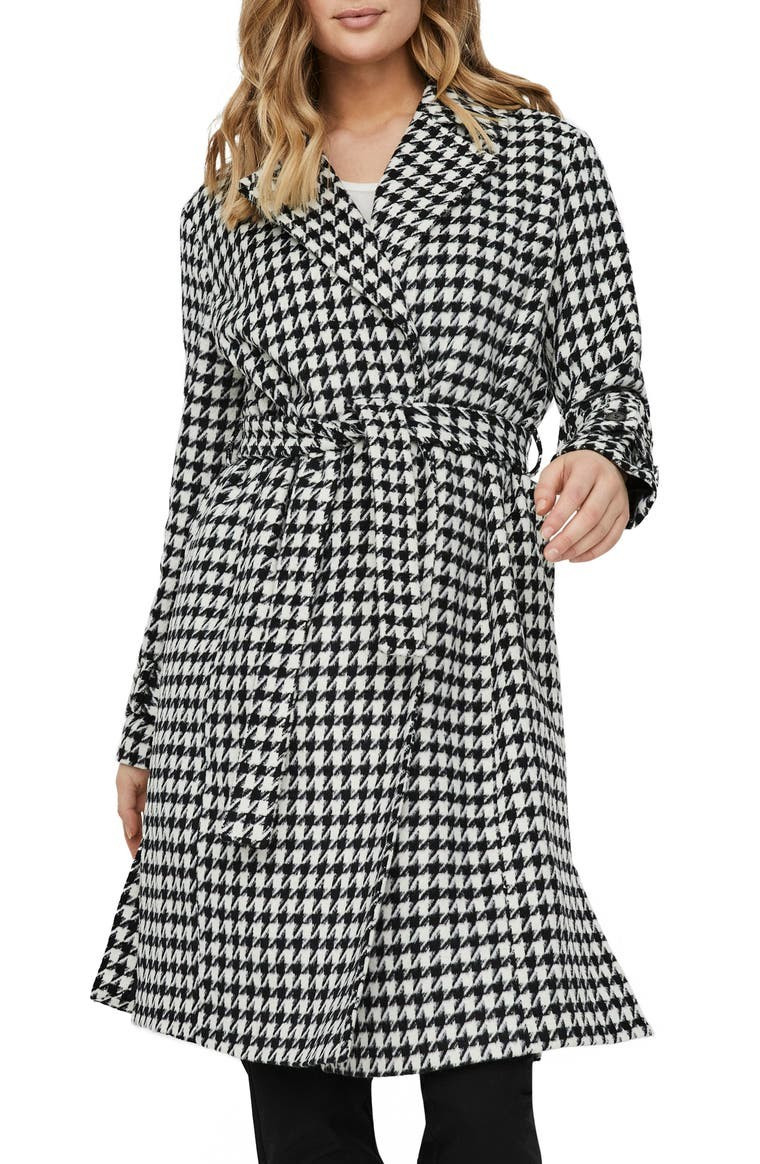 VERO MODA Maria Houndstooth Long Jacket | Nordstrom | Nordstrom