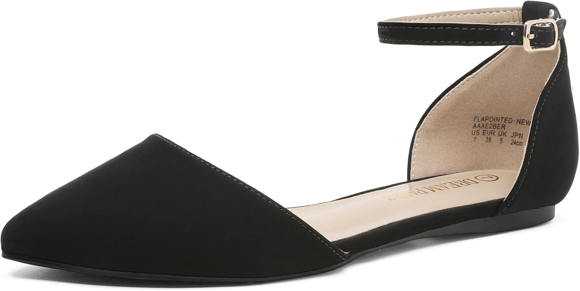 DREAM PAIRS Flapointed Women's Casual D'Orsay Pointed Plain Ballet Comfort Soft Slip On Flats Sho... | Amazon (US)