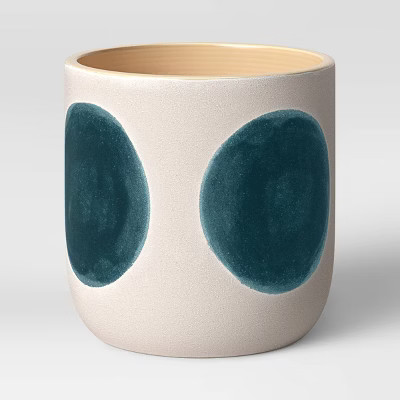 6" Ceramic Stoneware Planter White with Blue Dots - Project 62™ | Target