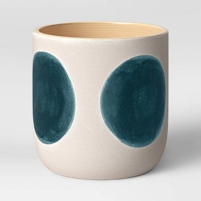 6" Ceramic Stoneware Planter White with Blue Dots - Project 62™ | Target