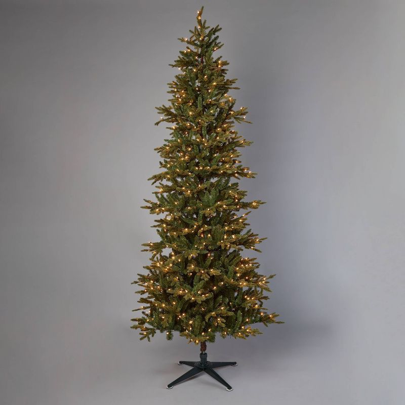 9' Pre-Lit Slim Indexed Balsam Fir Artificial Christmas Tree Clear Lights with AutoConnect - Wond... | Target