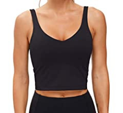 Women’s Longline Sports Bra Wirefree Padded Medium Support Yoga Bras Gym Running Workout Tank T... | Amazon (US)