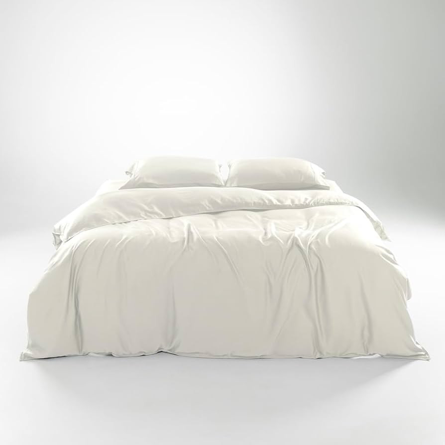 Olive + Crate Luxury 100% Lyocell Eucalyptus Duvet Cover Set King Size, Tencel 3PC Vegan Bedding ... | Amazon (US)