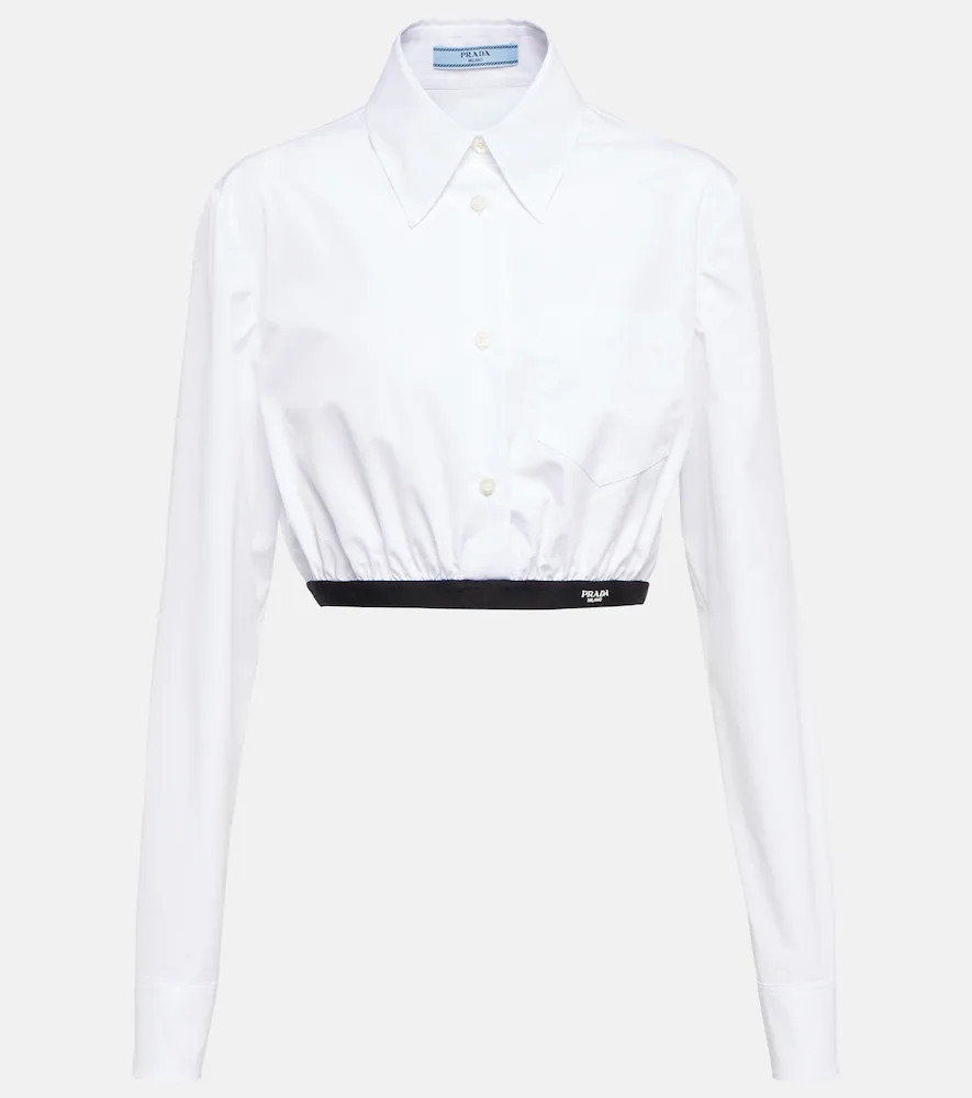Prada Cropped cotton shirt | Mytheresa (US/CA)