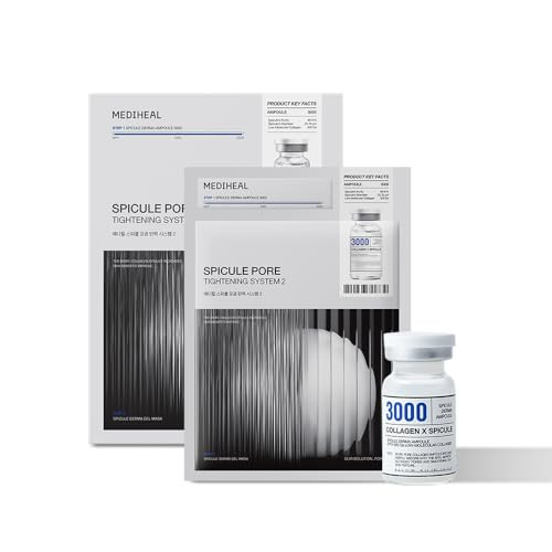 Mediheal Collagen Spicule 3000ppm Intensive Serum – Micro Needle Serum for Pore Care, Soothing & Skin Texture Improvement, 2-Step Pore Care Set,Collagen Spicule Ampoule and Gel Mask Set,4 pcs | Amazon (US)