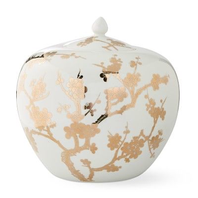 White and Gold Ginger Jar | Williams Sonoma | Williams-Sonoma