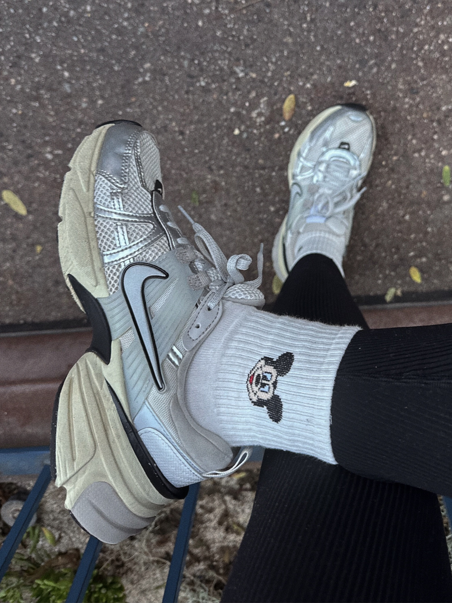 Go up 1/2 size in the sneakers! I’m normally a 7 and wear the 7.5 in these! 

Comfy Disney outfit, Disneyland, Disney world, Mickey, comfy walking shoes 