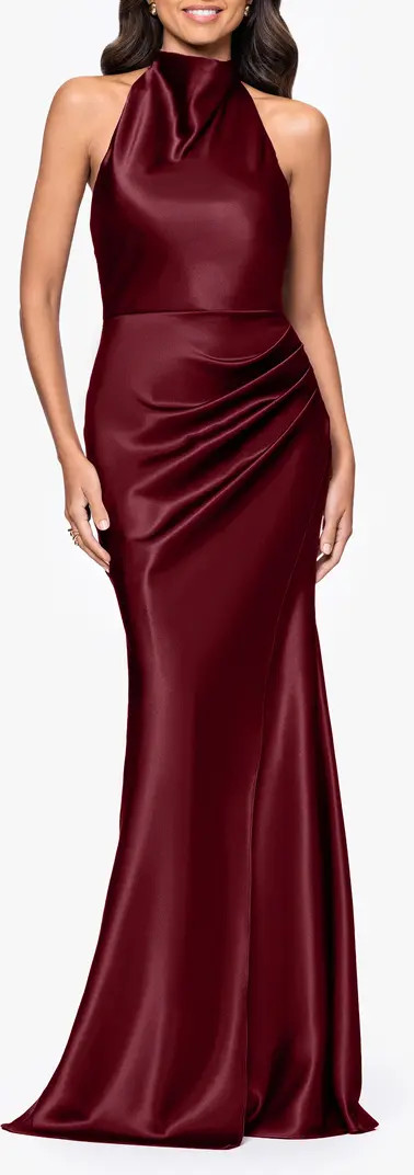 Betsy & Adam Charmeuse Halter Dress | Nordstrom | Nordstrom