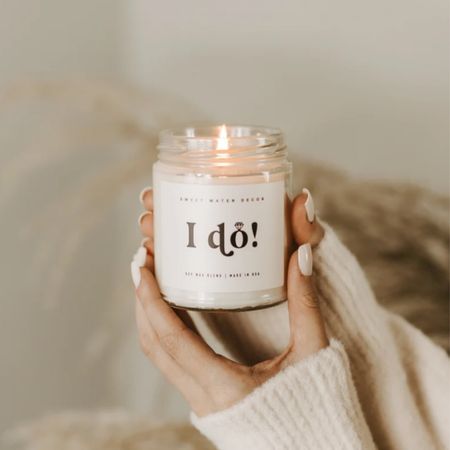 Bride “I do” candle  

Bride to be | engaged | gift for bride | getting married | wedding planning | bachelorette | party | rehearsal dinner | bridal shower | I’m engaged | wedding gift | wedding day | bridal gift 

#LTKhome #LTKGiftGuide #LTKwedding