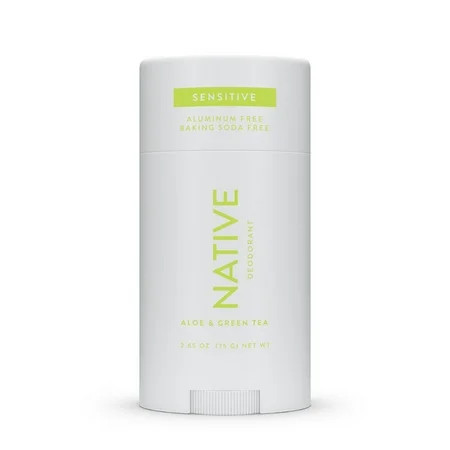 Native Deodorant, Sensitive, Aluminum Free, Aloe & Green Tea, for Women and Men, 2.65 oz | Walmart (US)
