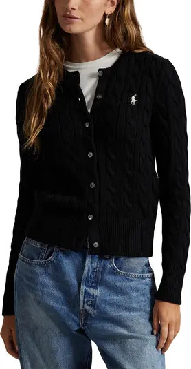 Cable Knit Cotton Blend Cardigan | Nordstrom