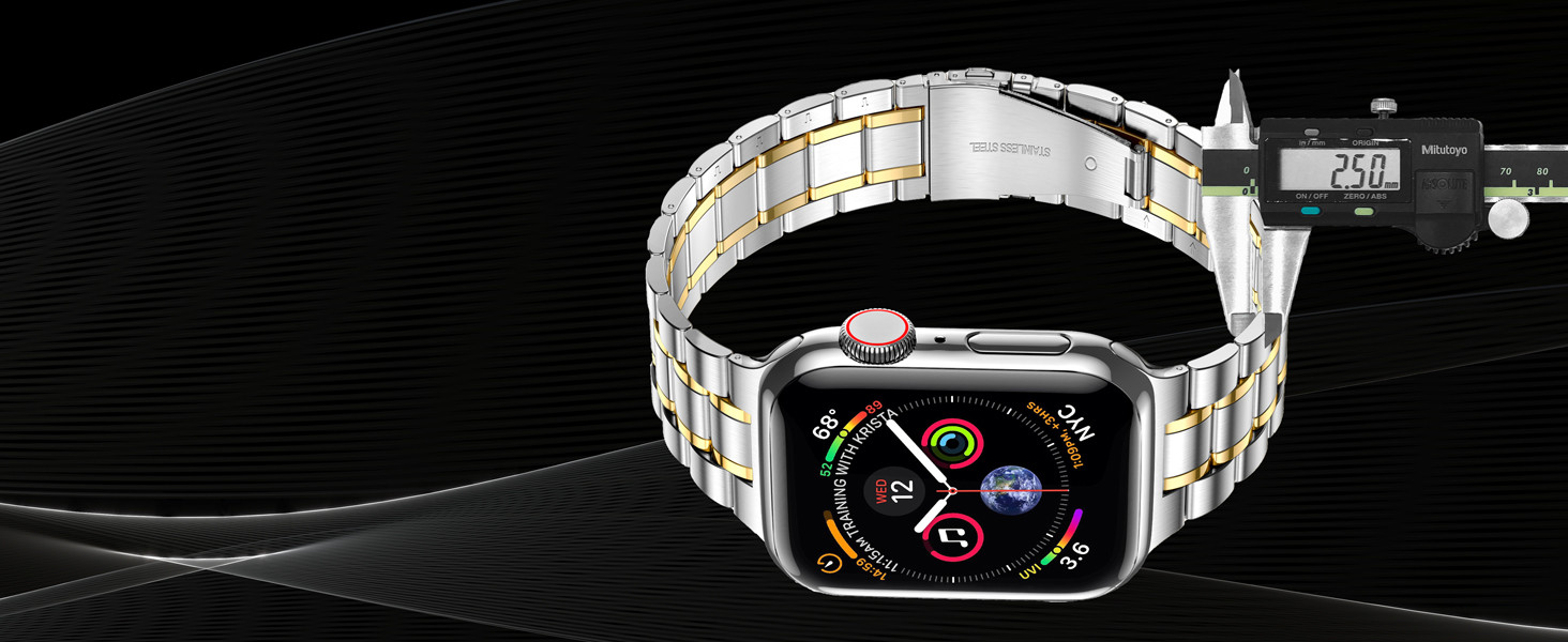 MioHHR Solid Stainless Steel Band Compatible with Apple Watch 49mm 45mm 44mm 42mm 41mm 40mm 38mm,... | Amazon (US)