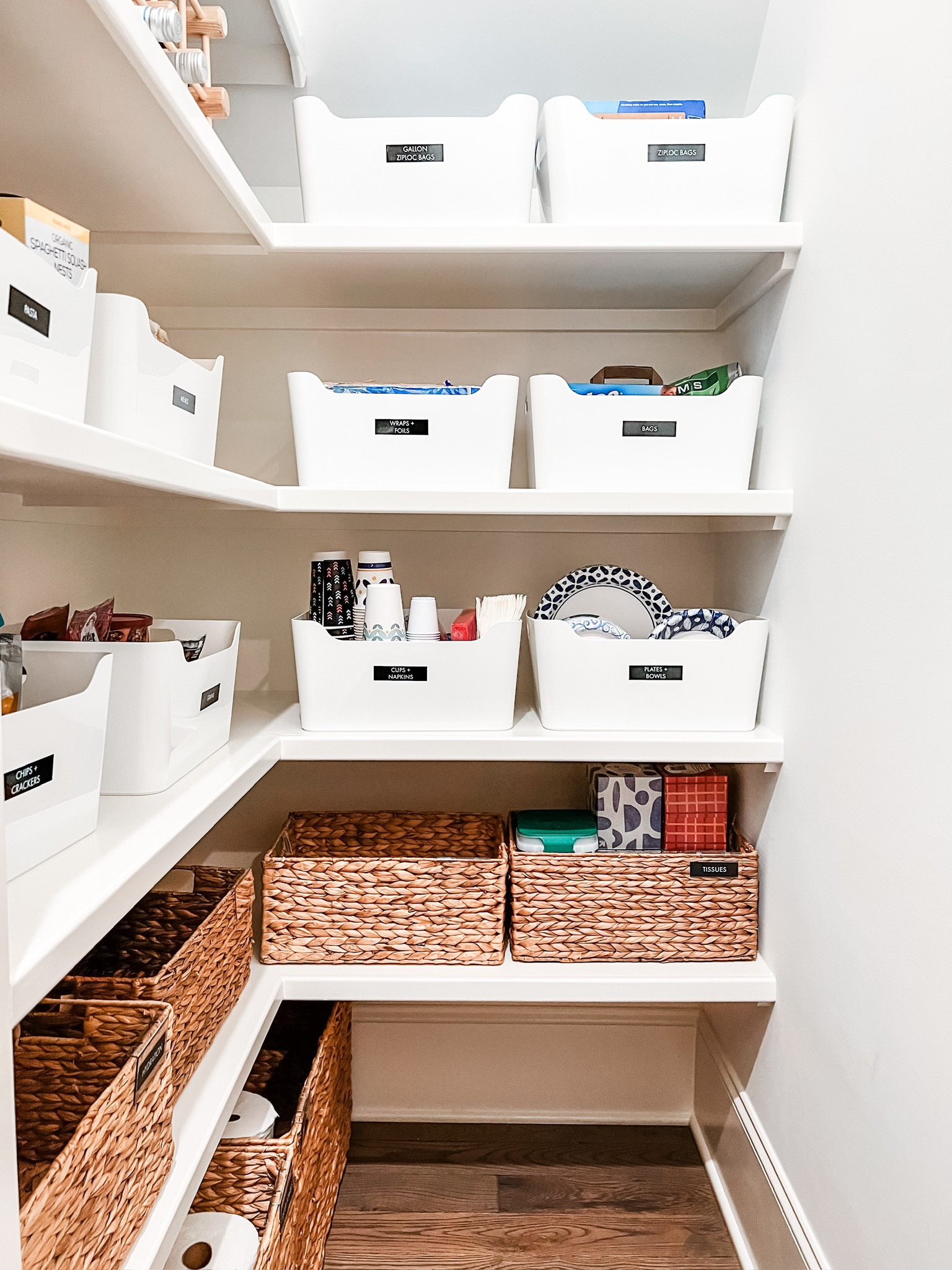 All your backstock of household essentials like paper towels, tissues, foil and wraps, paper plates, plastic cups in one spot and easy to find and grab! That’s our idea of pantry perfection!

#LTKhome #LTKstyletip #LTKfamily