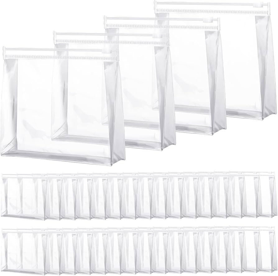 Xuniea 50 Pieces Mini Clear Makeup Bag Organizer Pouches Small PVC Waterproof Makeup Bag Plastic ... | Amazon (US)