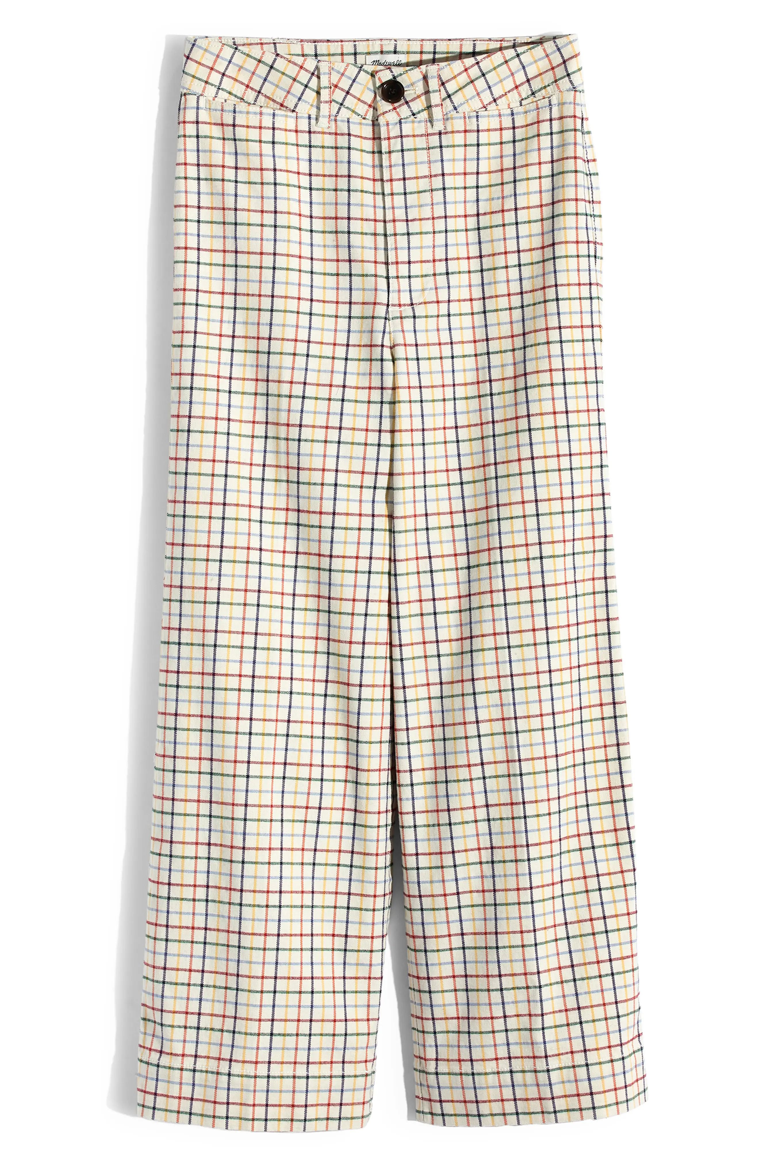 Women's Madewell Emmett Wide Leg Crop Pants, Size 24 - White | Nordstrom