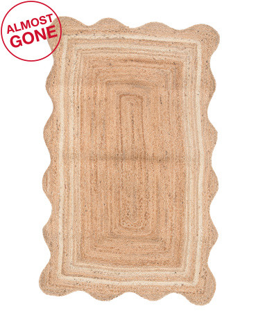 3x5 Jute Scalloped Scatter Rug | TJ Maxx