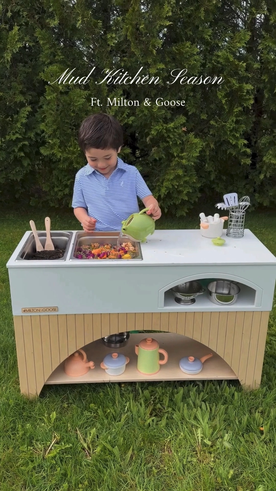 One of our favorite ways to spend slow afternoons outside—mixing, pouring, scooping, and creating endless pretend recipes. Open-ended outdoor play like this keeps my son engaged for hours and encourages creativity, sensory exploration, and imaginative play.

#MudKitchen
#OutdoorPlayIdeas
#ToddlerActivities
#PlayBasedLearning
#KidsOutdoorActivities

Mud kitchen ideas | outdoor play for kids | toddler outdoor activities | sensory play | backyard play ideas | outdoor toys for kids | imaginative play | Montessori-inspired play | screen-free activities

#LTKKids #LTKBaby #LTKHome