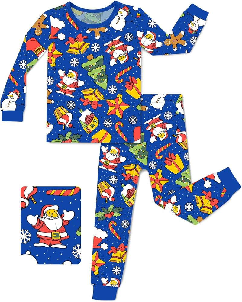 Bamboo Viscose Toddler Pajamas Boys Girls Baby 12M-8Y Pjs Sets Kids 2pcs Snug fit Long-Sleeve Sle... | Amazon (US)
