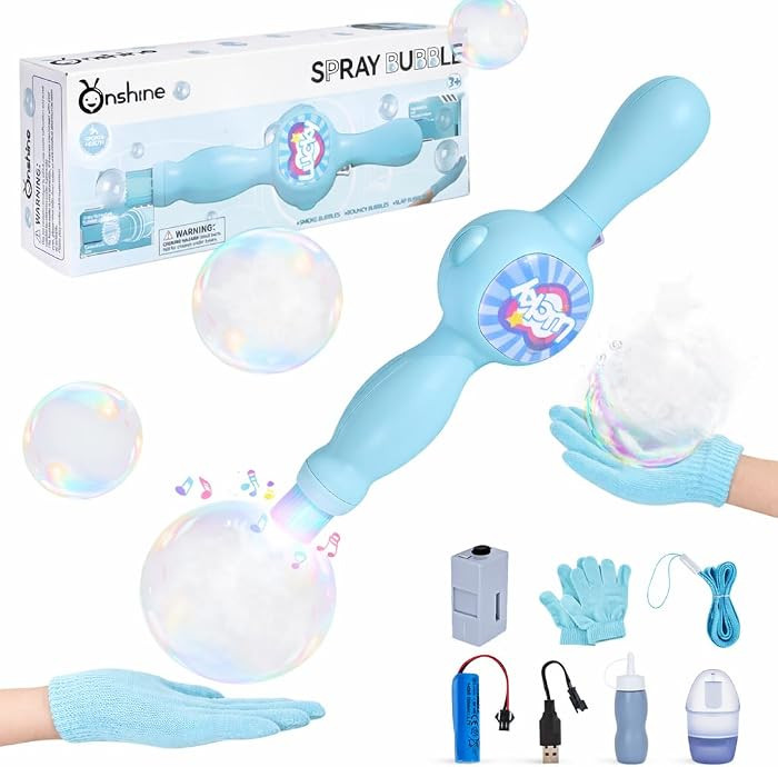 Fog Bubble Machine Magic Smoke Bubble Wand for Kids, Blue | Amazon (US)