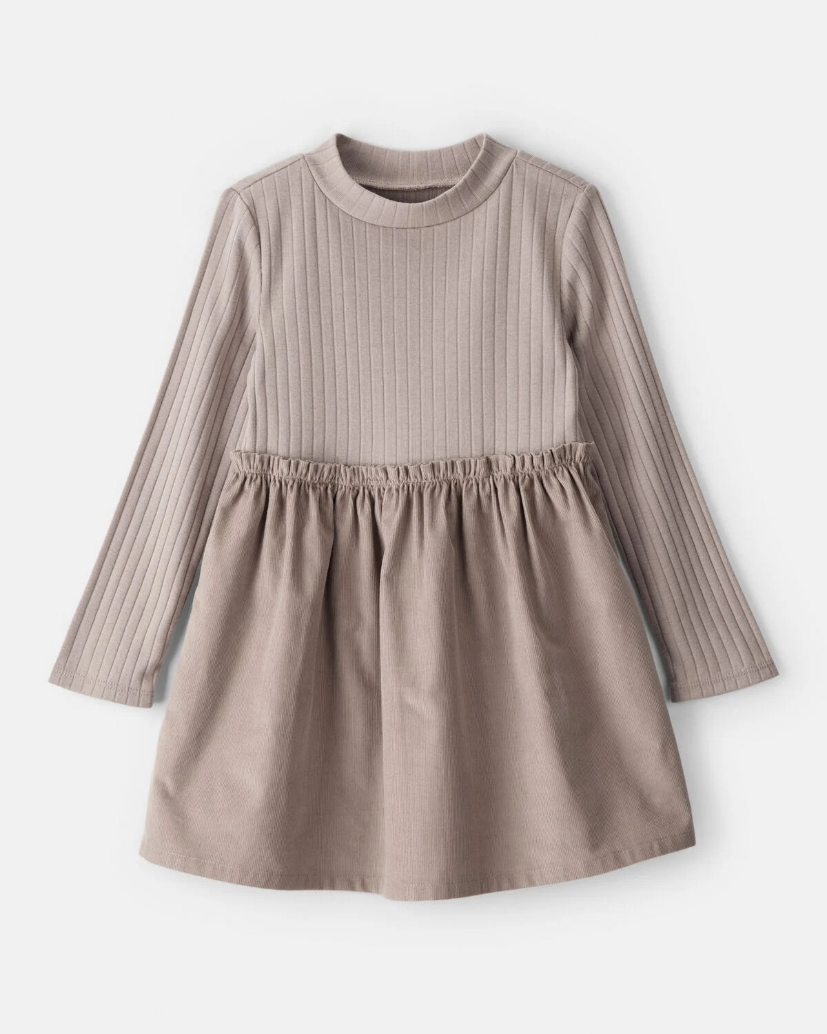Toddler Girl Rib Knit Dress - Brown | Carter's Inc