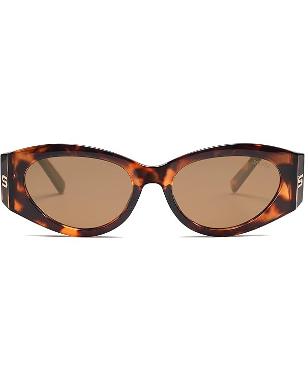 SOJOS Trendy Cat Eye Oval Polarized Sunglasses for Women Cateye UV400 Protection Womens Sunnies S... | Amazon (US)